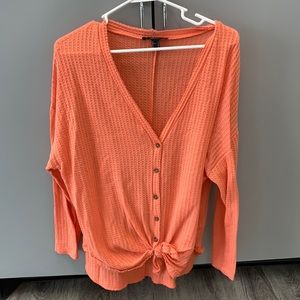 Forever 21 medium coral long sleeve top